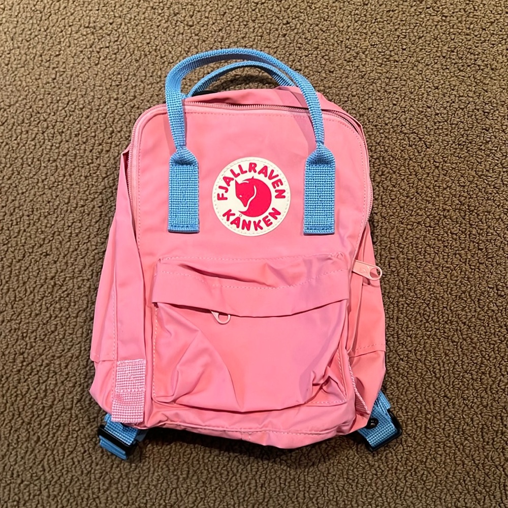 Never Used Pink and Blue Mini Fjallraven Kanken